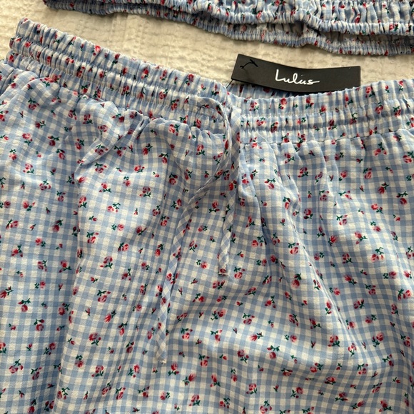 NWT Lulu’s Delightful Blue Gingham Two-Piece Midi Dress - Sz Small - Picture 12 of 12